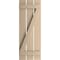 Ekena Millwork Rustic Three Board Spaced Board-n-Batten Knotty Pine Faux Wood Shutters w/Z-Board, 17 1/2W x 32H, PR SHUBSZ17X32KPPR - alternate 4